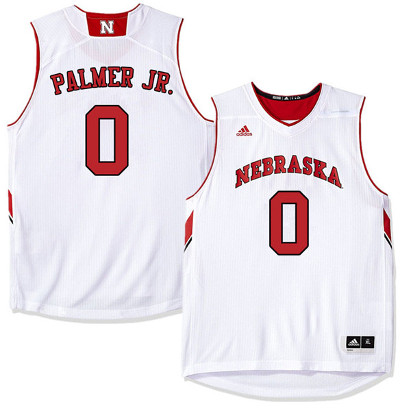Men Nebraska Cornhuskers #0 James Palmer Jr. College Basketball Jerseys Sale-White
